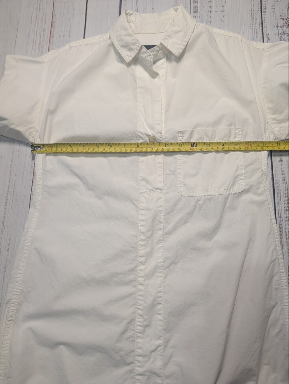 J. Crew White Poplin Mini Shirt Dress - Size XSmall - Short Sleeve - Picture 8 of 10